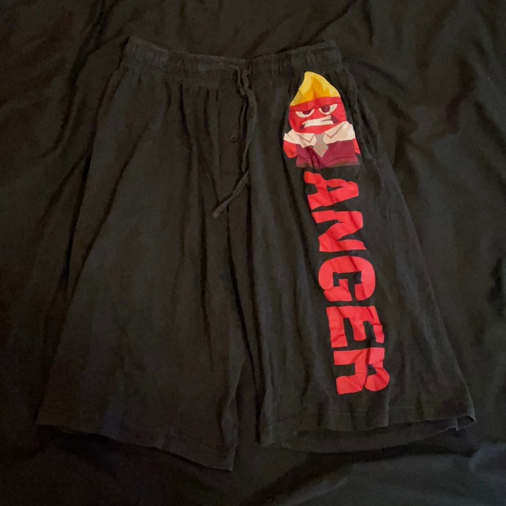 Black comfort shorts, Disney, Anger Inside out